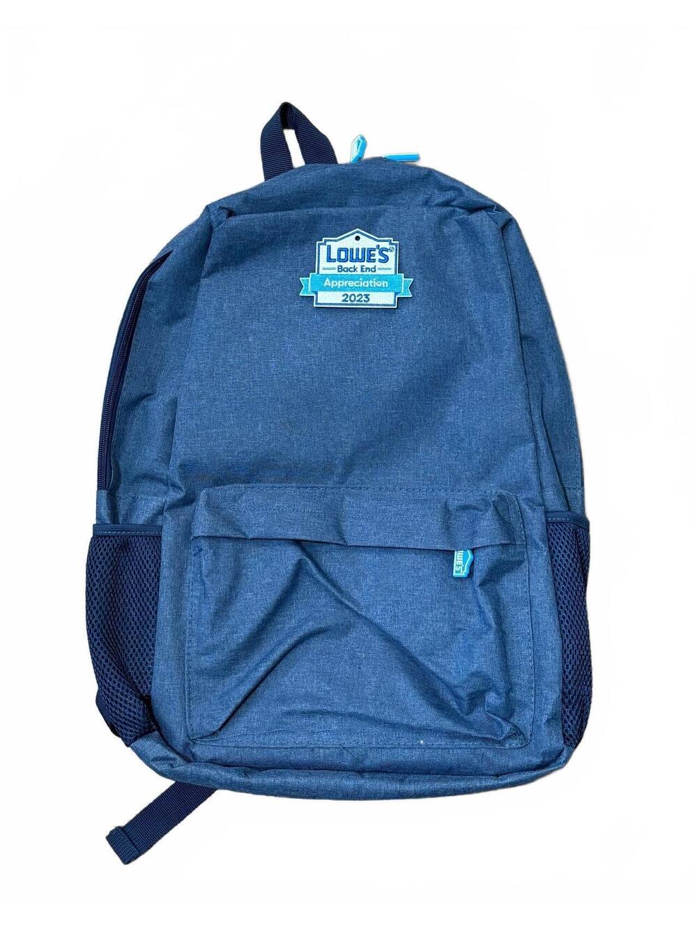 Lowe’s Back End Appreciation 2023 Employee Backpack Blue Gray Logo Work Bag